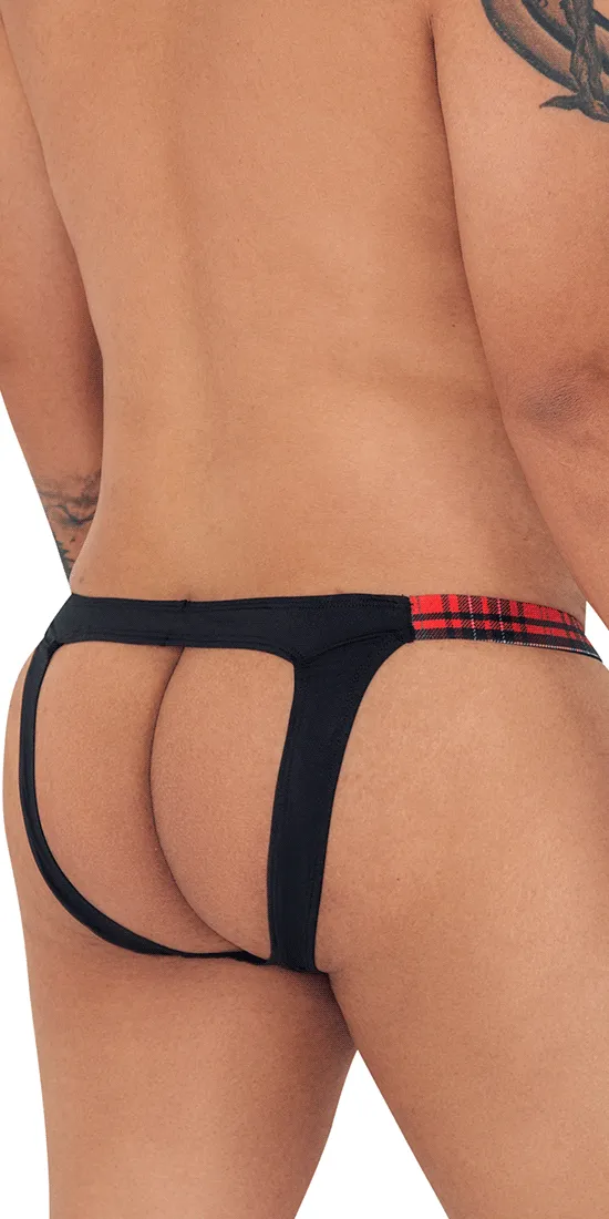 Candyman 99536x Bikini Jockstrap Black Print