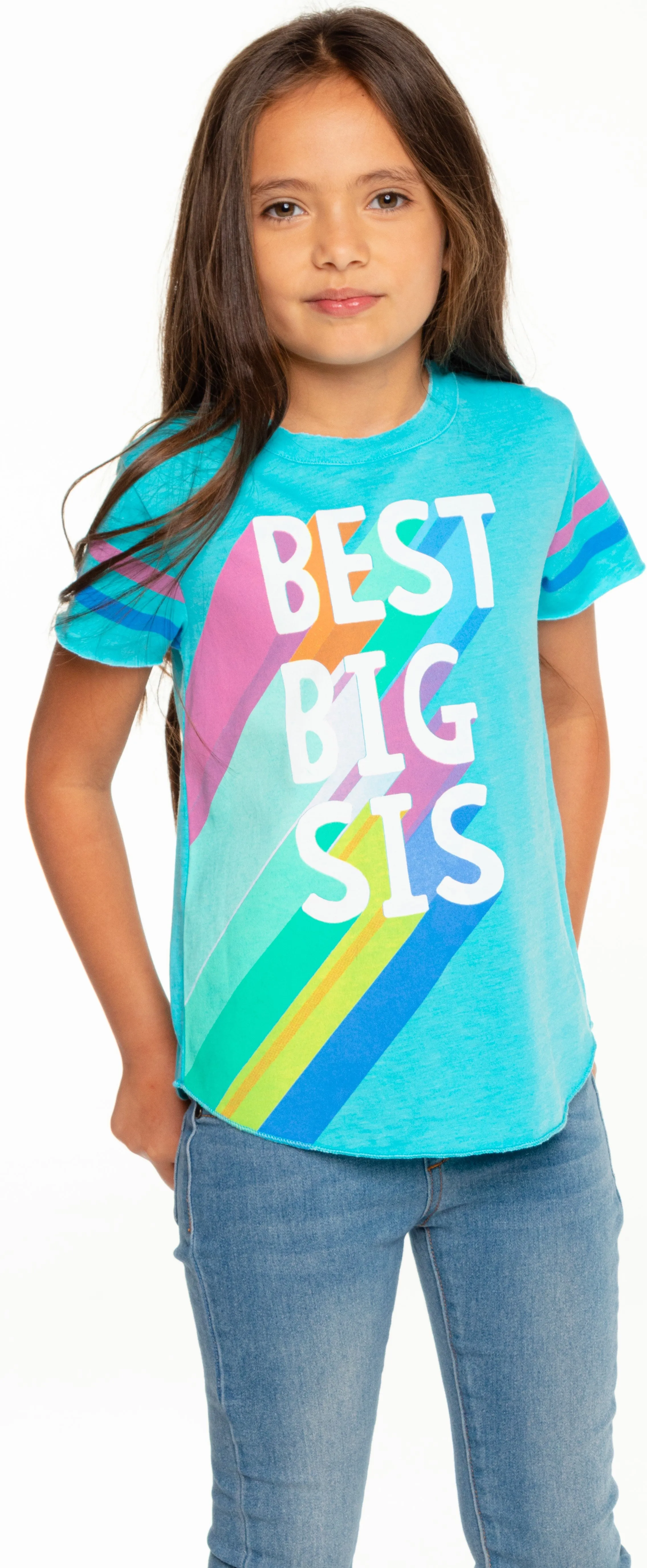 Chaser Best Big Sis Vintage Jersey S/S Shirttail Tee