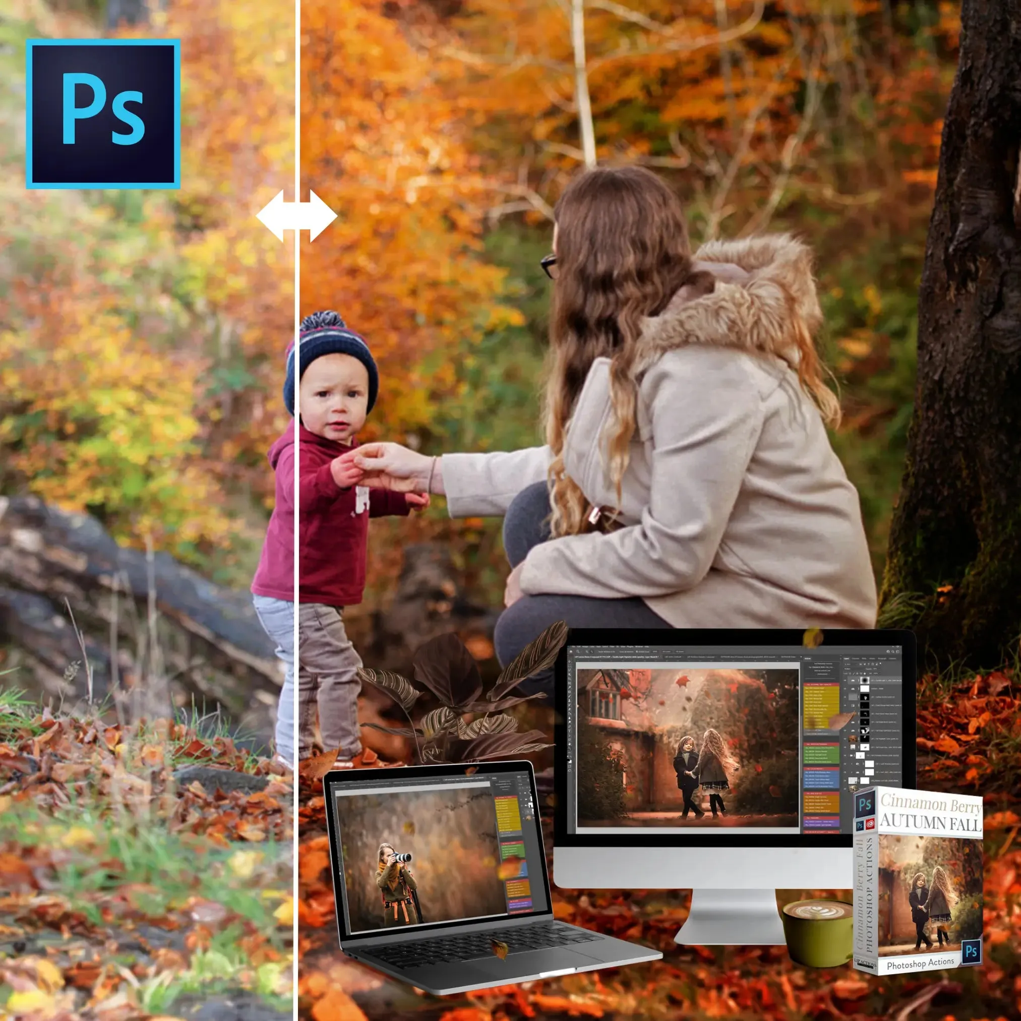 Cinnamon Berry Fall Photoshop Actions