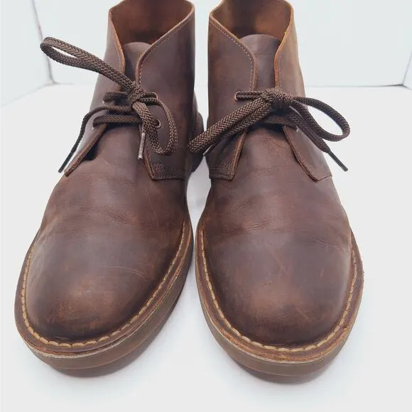 Clarks Desert Boot Crepe Boots Style 15522 Men's 12 Chukka Brown Oiled Leather