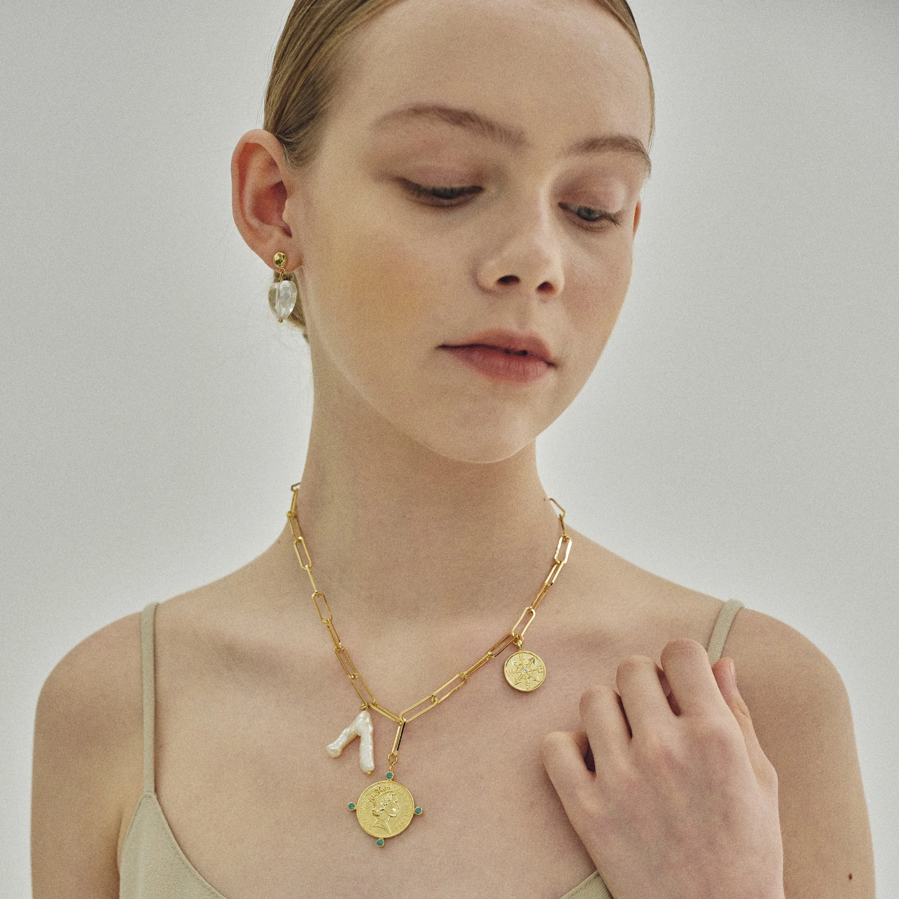 Coin Pendant Chain Necklace