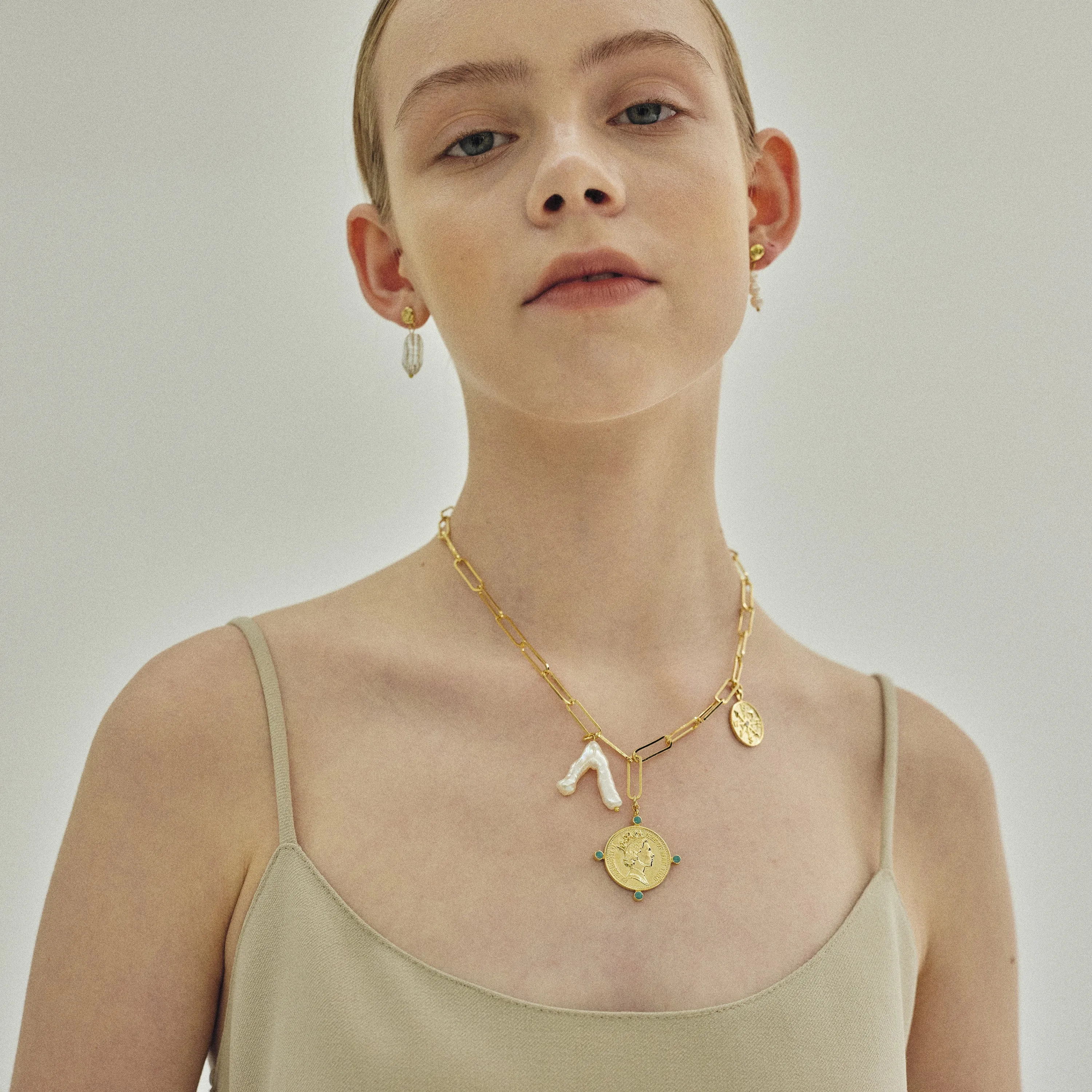 Coin Pendant Chain Necklace