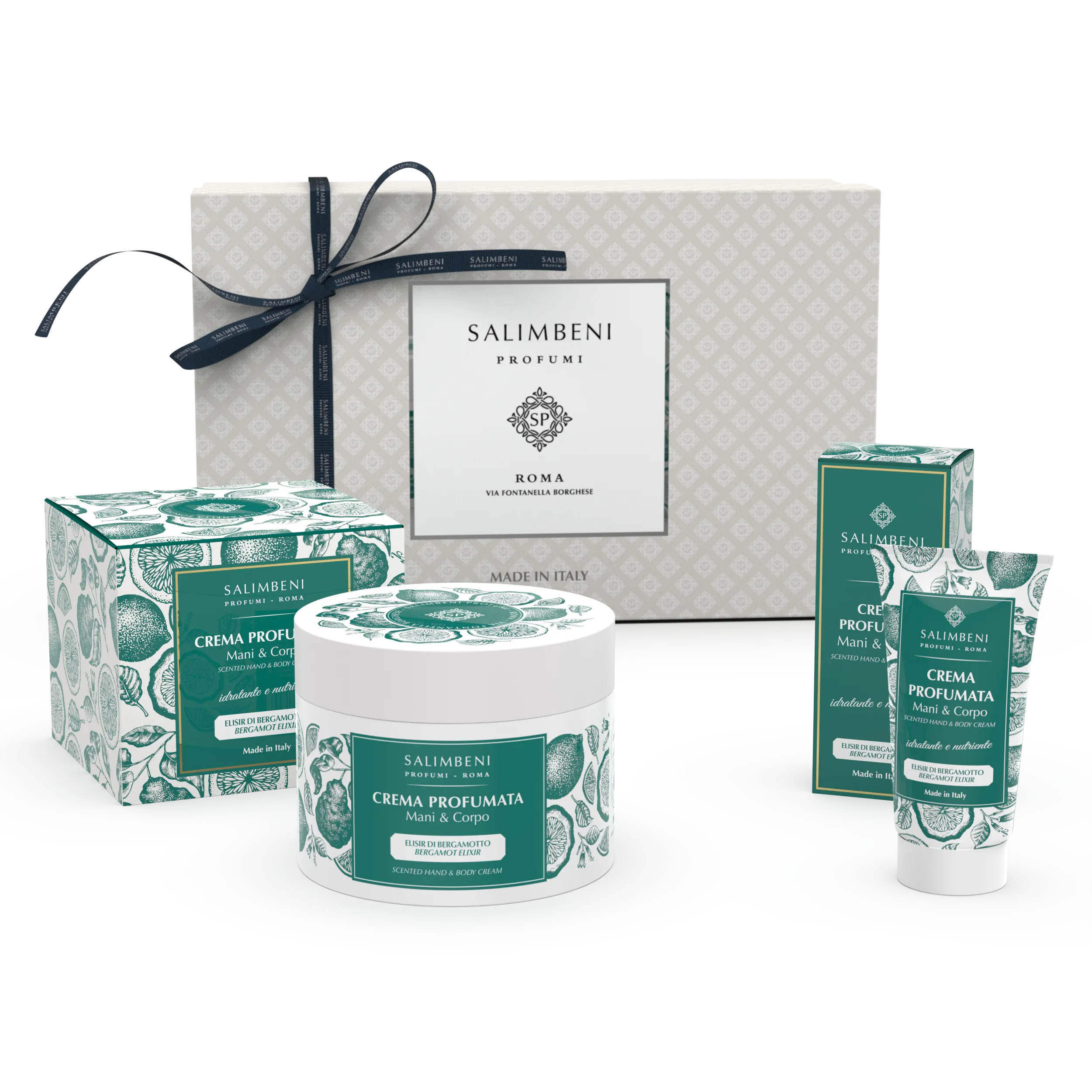 Confezione Regalo A SCELTA (Crema Profumata per Mani e Corpo 200ml   Crema Profumata per Mani e Corpo 50ml della stessa fragranza)