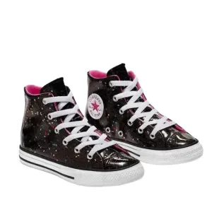 Converse CTAS Junior Kid's Black Galaxy Shimmer Sneaker Size 12 Junior
