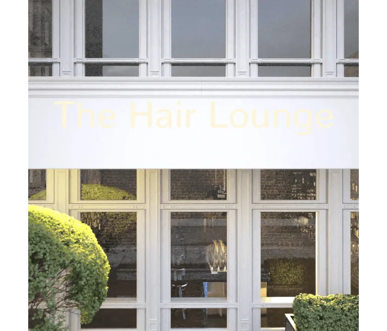Custom text: The Hair Lounge