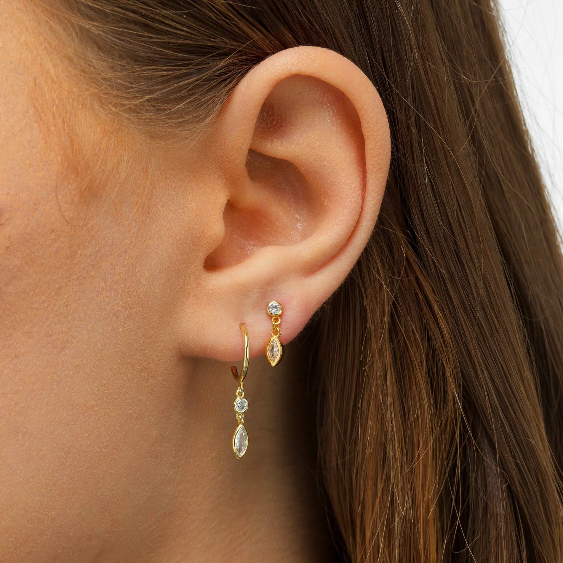 CZ Dangle Stud Earring