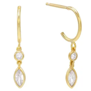 CZ Dangle Stud Earring