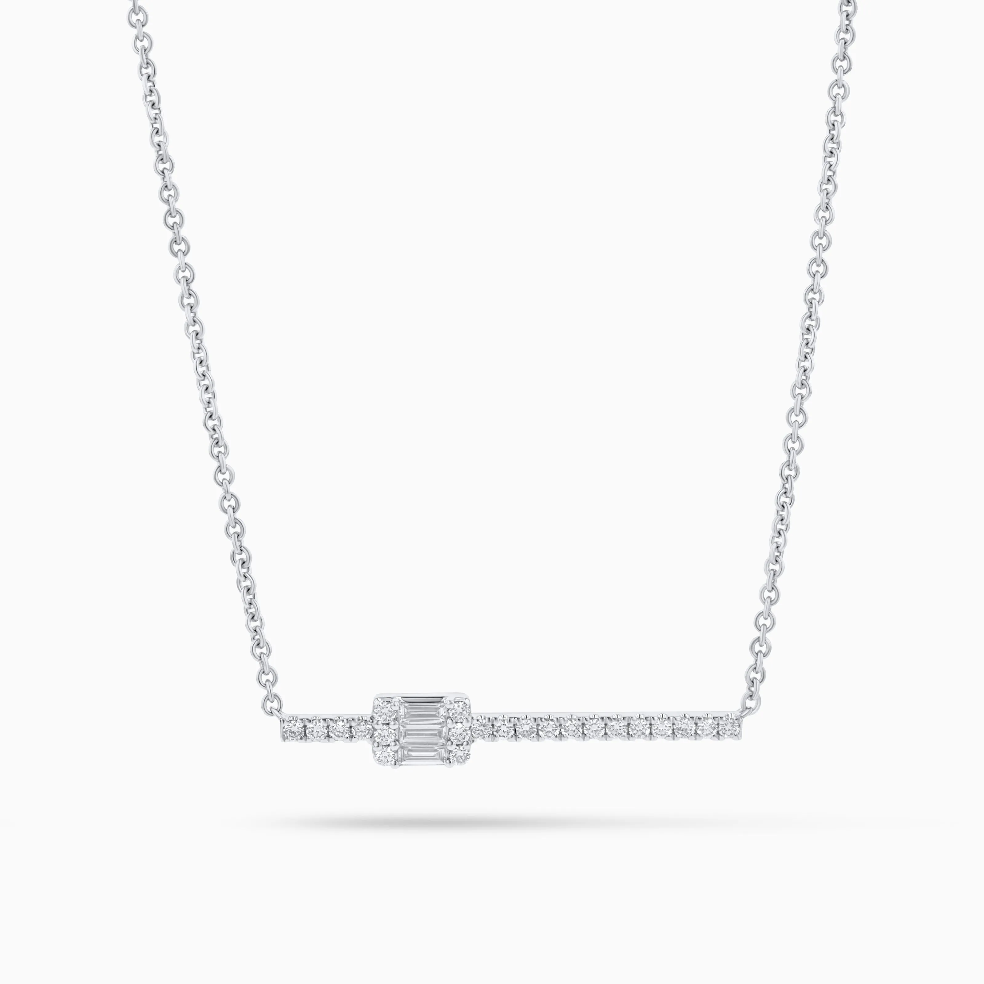 Deco Vielo Necklace, White Gold and Diamonds
