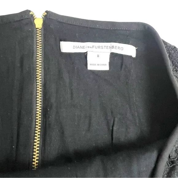 Diane von Furstenberg Black Lace Pencil Skirt