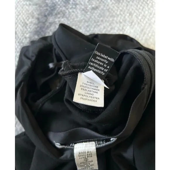 Diane Von Furstenberg Cap Sleeve Helen Midi V Neck Back Black Dress Size 6 Small