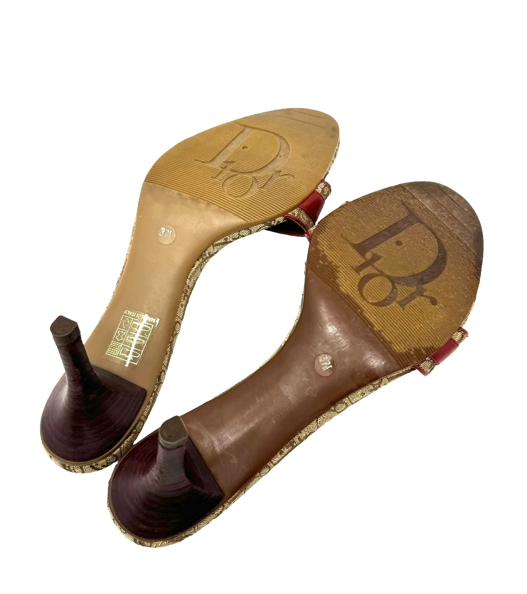 Dior Red Logo Plaque Heels