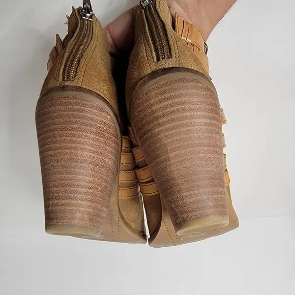 DOLCE VITA Suede stacked heel booties size 9