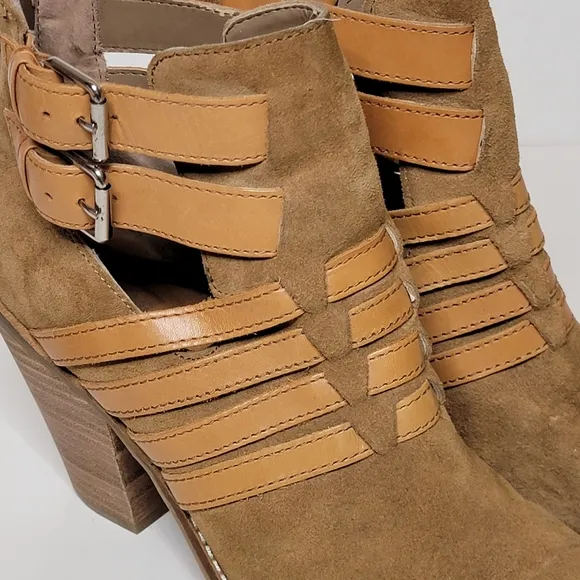 DOLCE VITA Suede stacked heel booties size 9