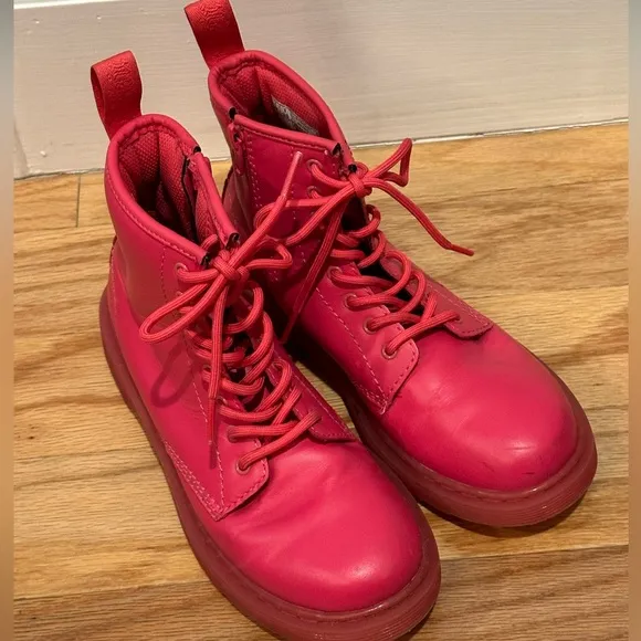 Dr. Martens hot pink boots size 3US / 34 EU