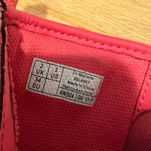 Dr. Martens hot pink boots size 3US / 34 EU
