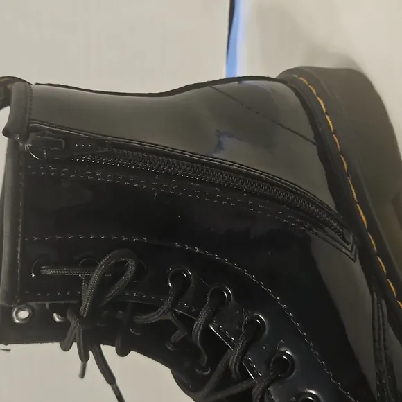 DR. Martins DOC Patent Leather Combat Glossy Black BOOTS 1460J Juniors US 3