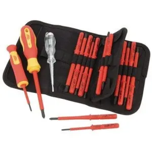 Draper 5776 Ergo-Plus Vde Approved Fully Insulated Interchangeable Blade Screwdriver Set (18 Piece) Dr-05776
