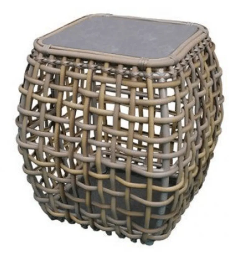 Dune Road Outdoor Side Table w/Glass
