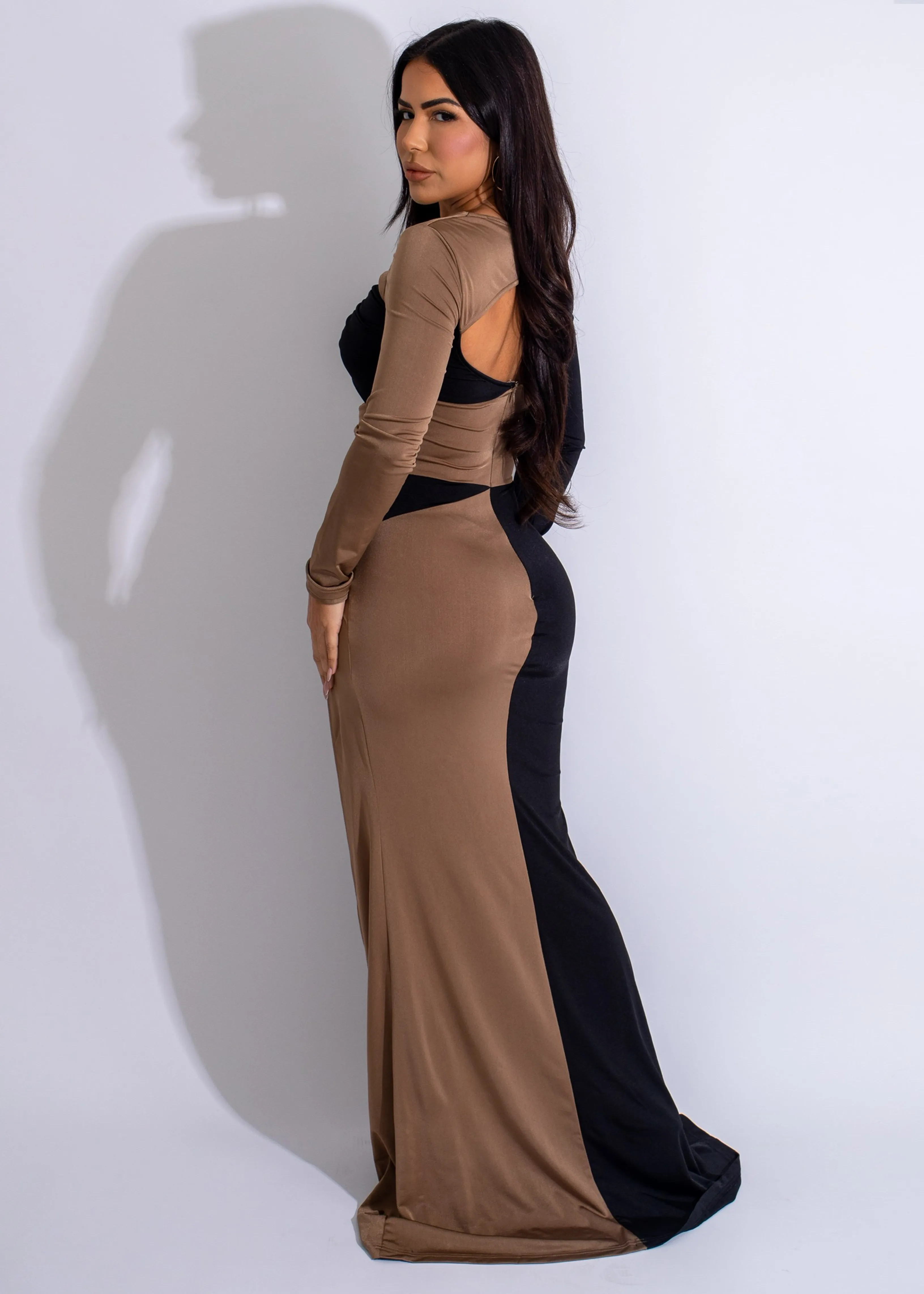 Dynamic Flow Maxi Dress Black
