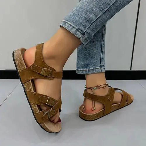 Effortless Flat Buckle Sandals