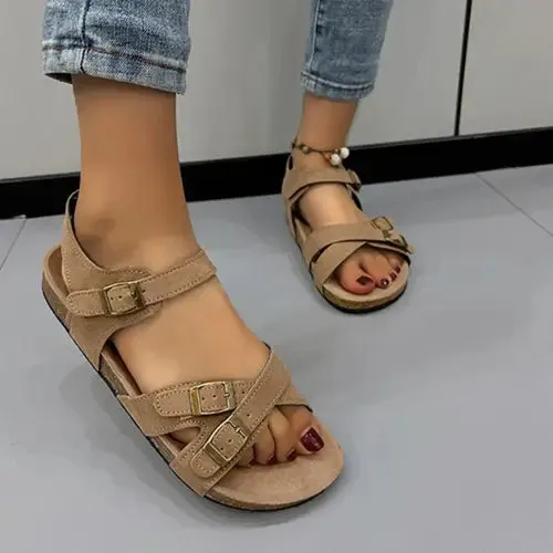 Effortless Flat Buckle Sandals