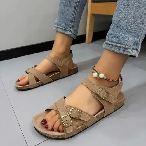 Effortless Flat Buckle Sandals