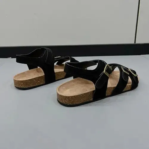 Effortless Flat Buckle Sandals