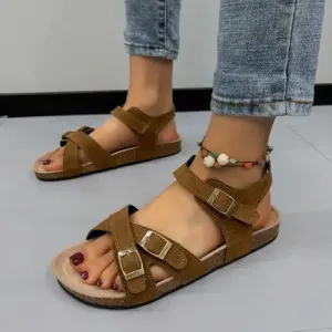 Effortless Flat Buckle Sandals