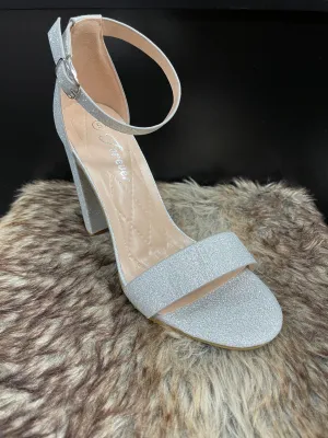 Elva Silver Sparkle Heels