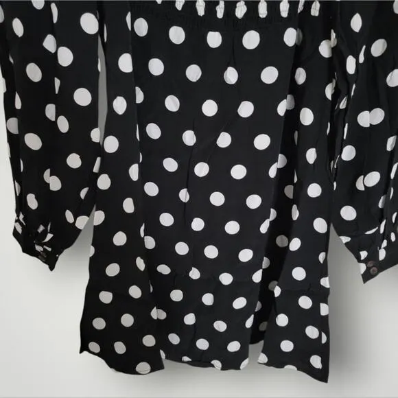 Faithfull the Brand Isobel Sweetheart Long Sleeve Mini Dress US Size 4 Small