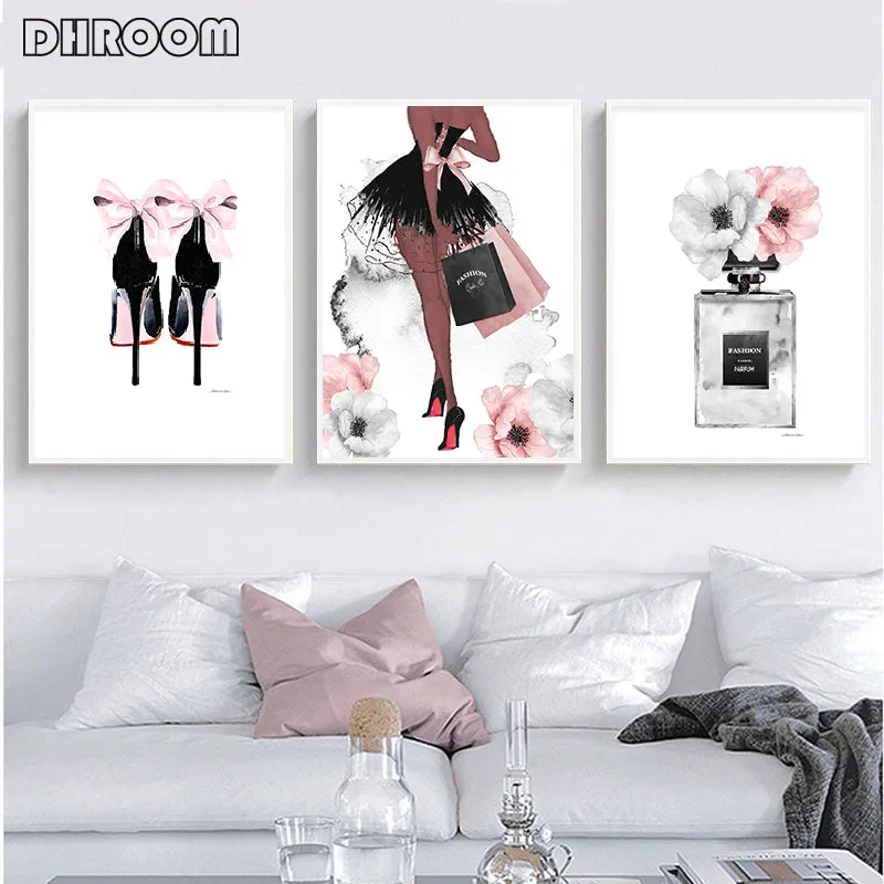 Fashion Wall Art Perfume Lips Wall Art