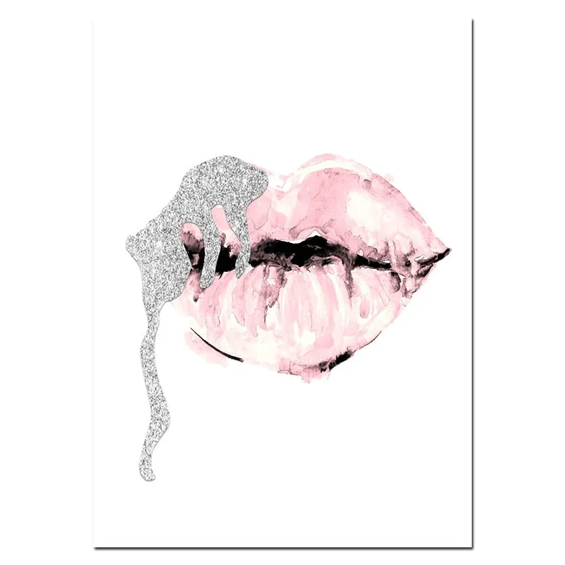 Fashion Wall Art Perfume Lips Wall Art