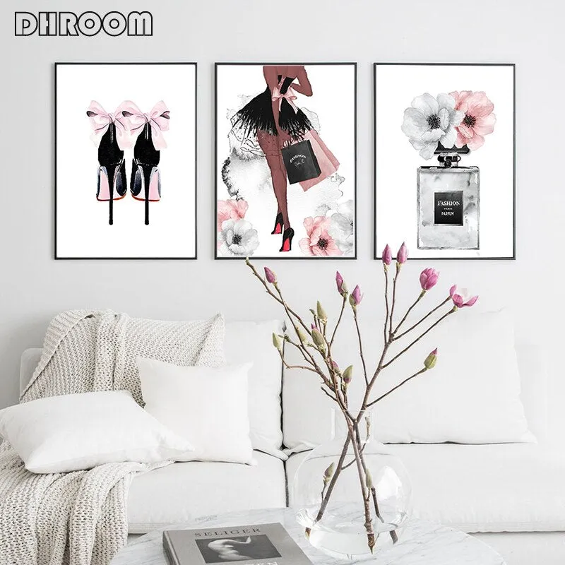 Fashion Wall Art Perfume Lips Wall Art