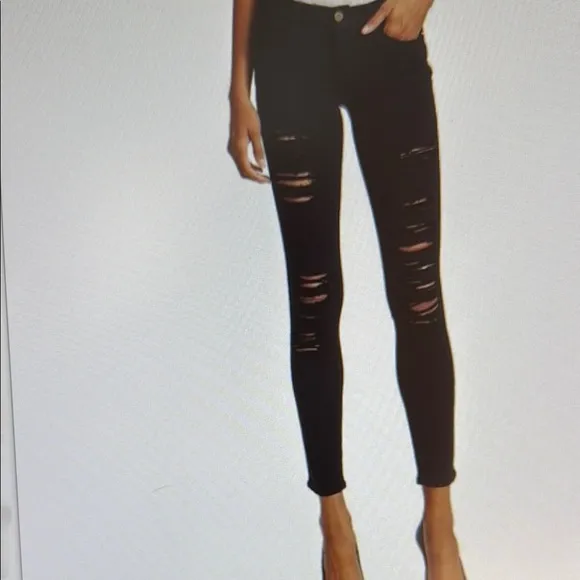 FRAME Le Color Mid-Rise Skinny Distressed Jeans Size 29