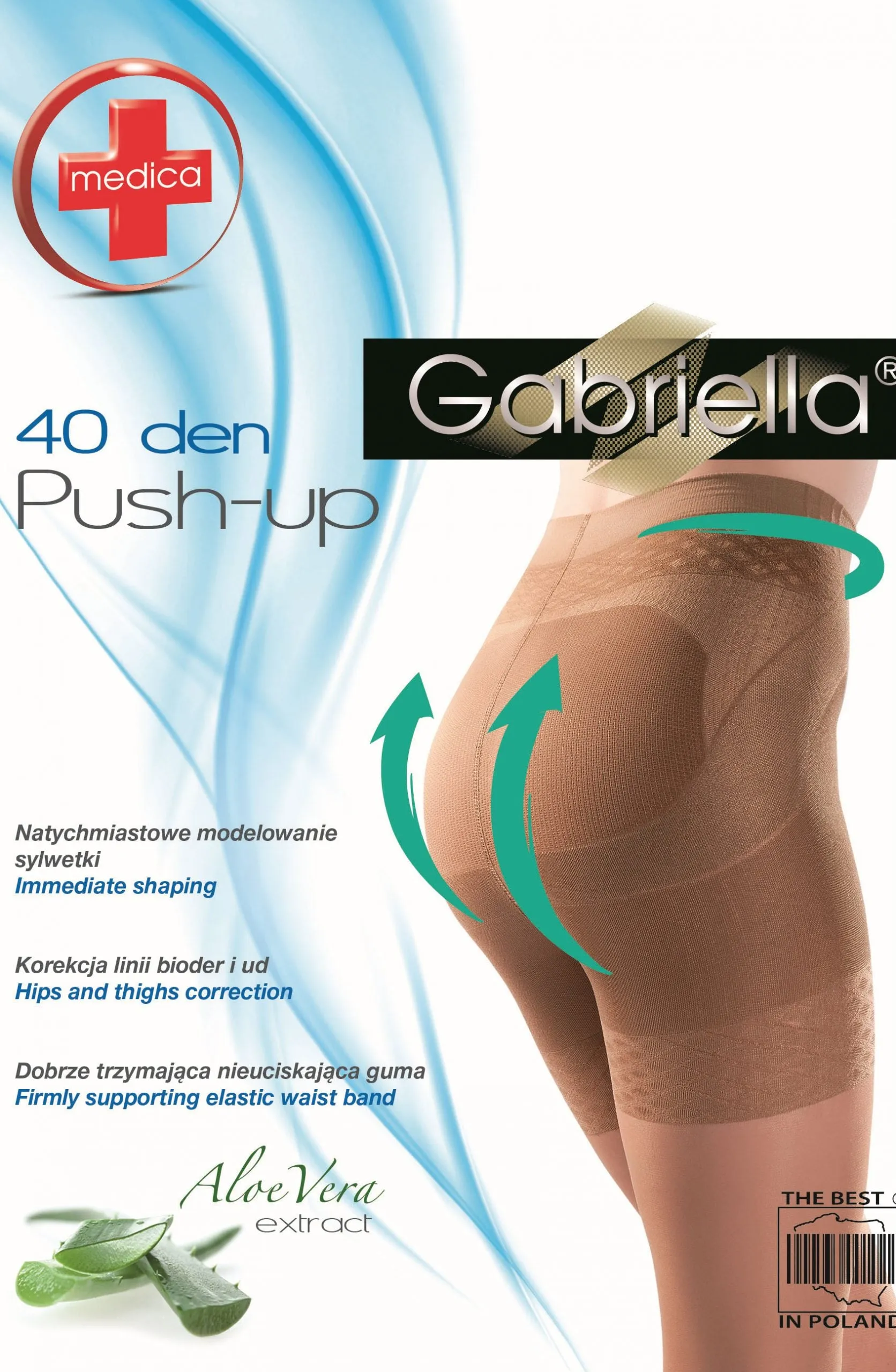 Gabriella Classic Push Up 128 40 Tights Mocca