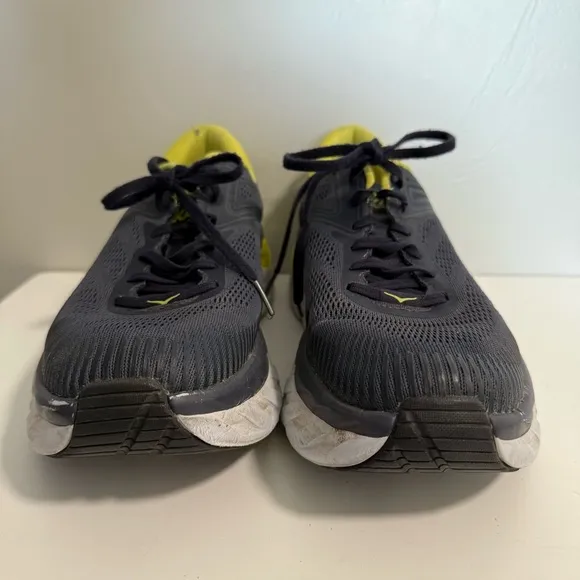 Hoka Men's Bondi 7 Green Navy Blue Lace Up Athletic Comfort 9.5