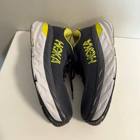 Hoka Men's Bondi 7 Green Navy Blue Lace Up Athletic Comfort 9.5