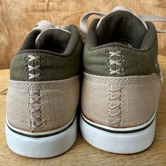 Ipath Hemp Canvas Skate Mid Top Sneakers Tan Green