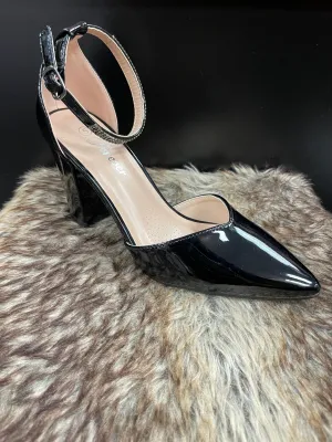 Joselin Black Metallic Heels