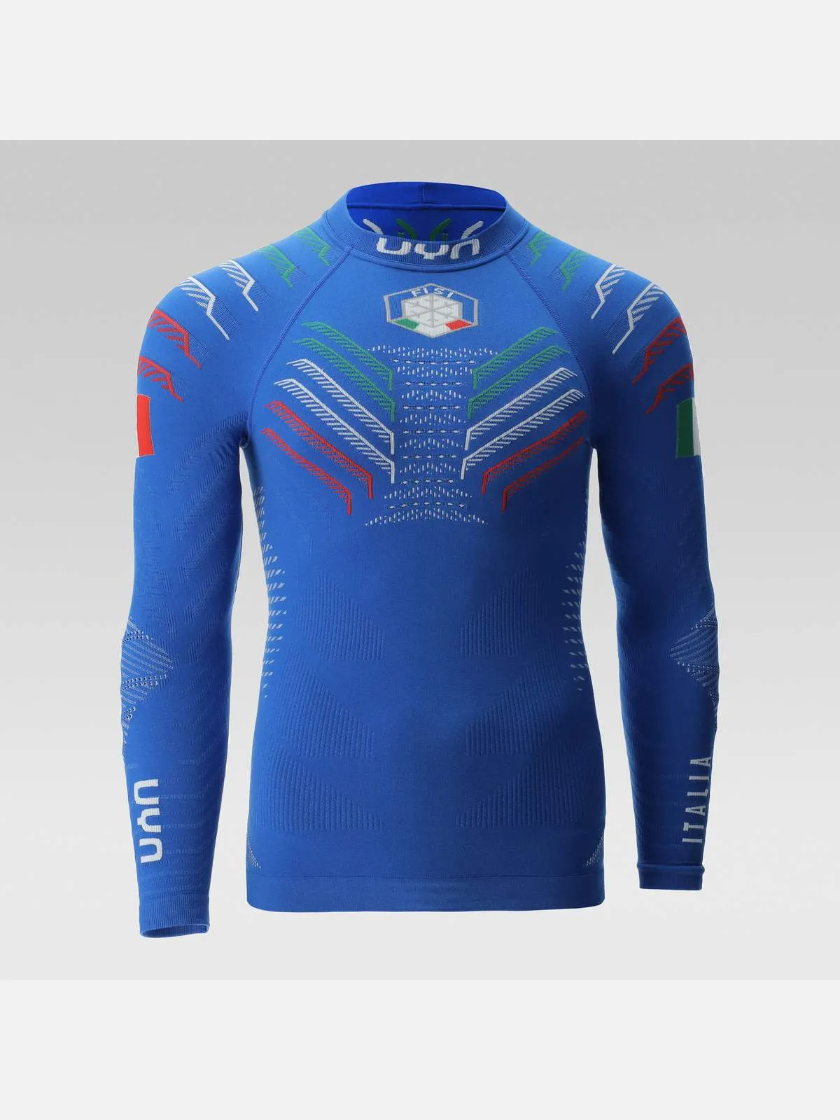 Koszulka termoaktywna UYN Natyon 3.0 Junior Italy UW Shirt LG SL.Turtle Neck niebieski