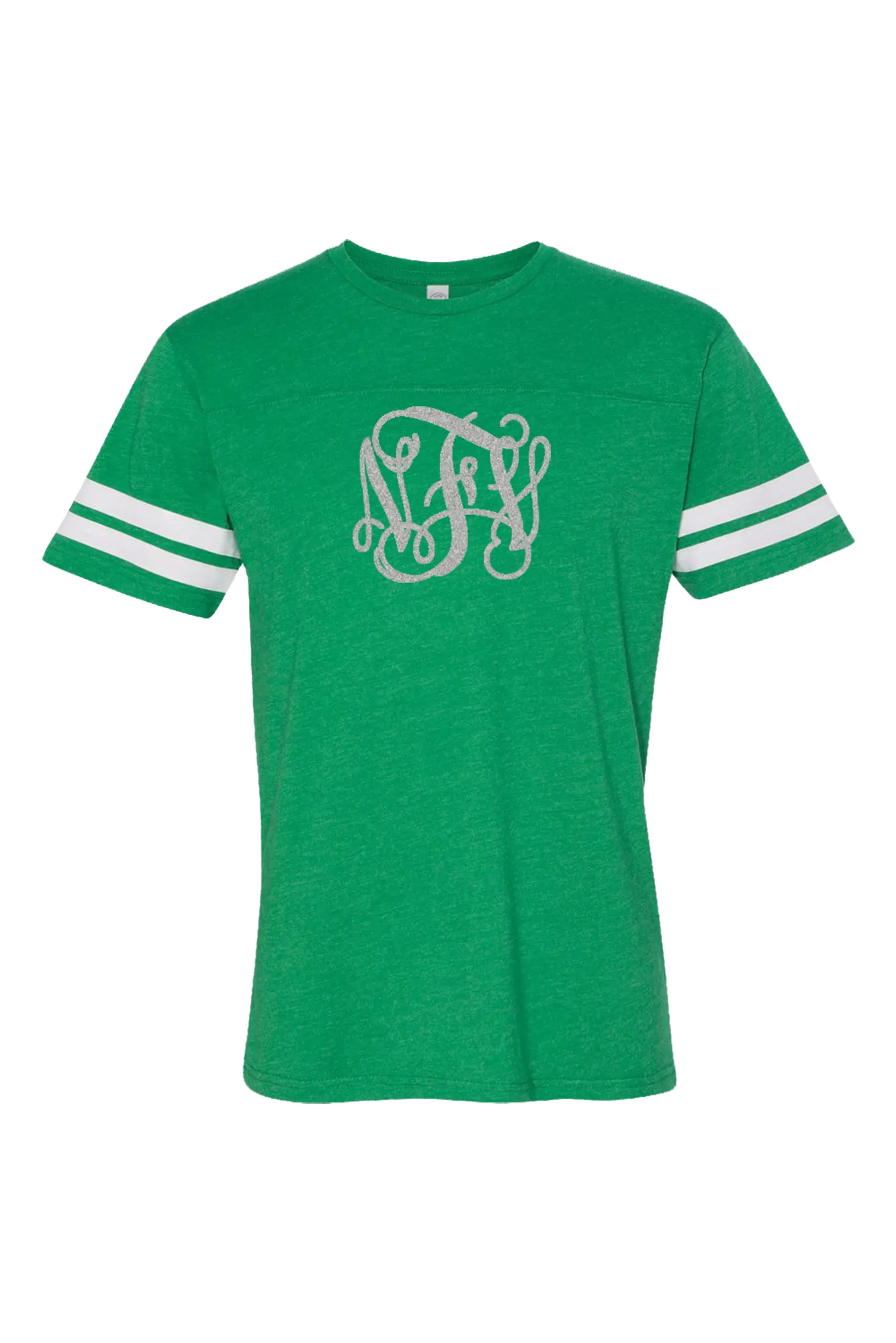 L.A.T. Adult Varsity Tee, Green/White *Personalize It