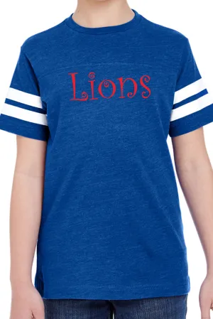 L.A.T. Youth Fine Jersey Varsity Tee, Vintage Royal *Personalize It
