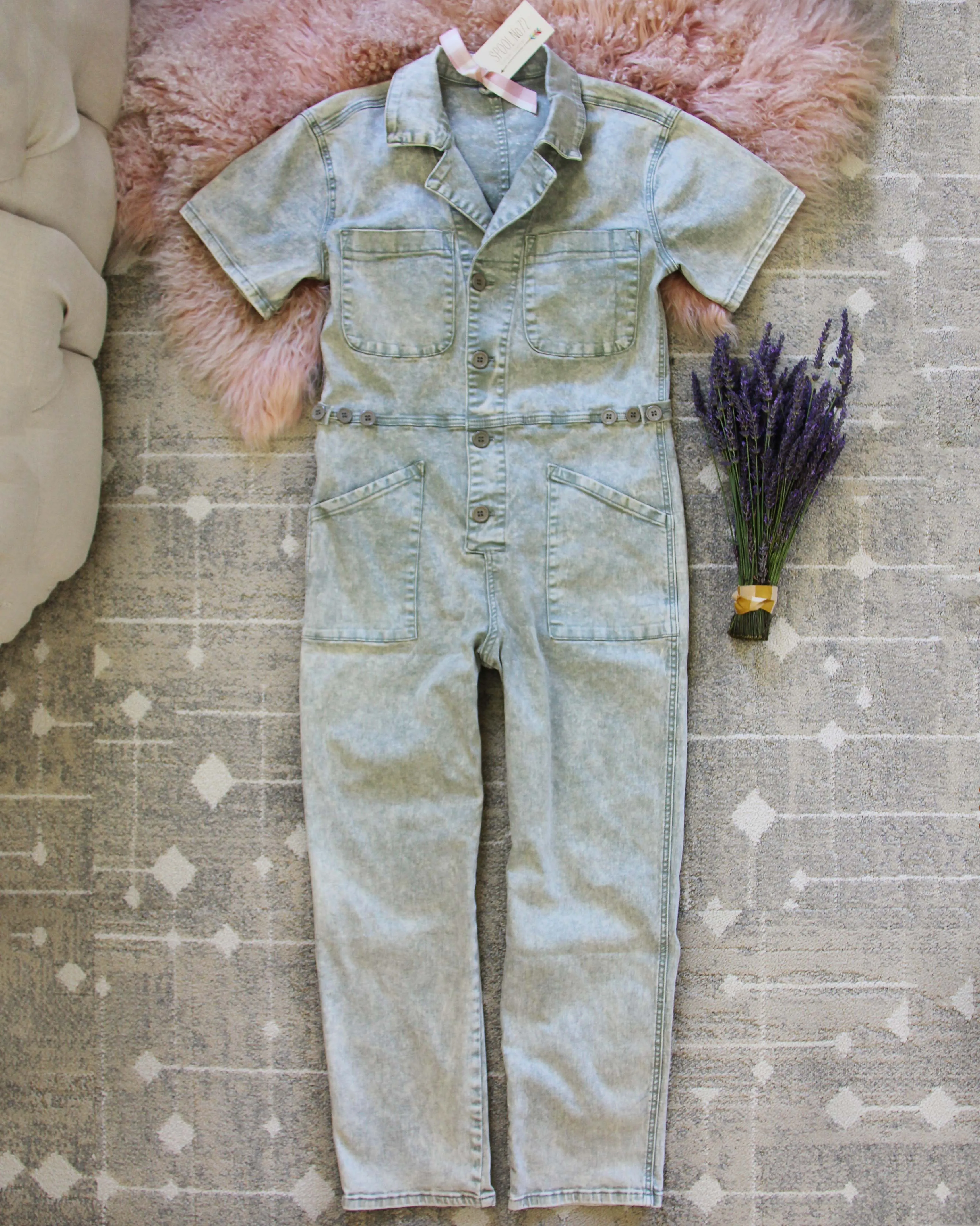 Lavender Farm Coveralls in Sage