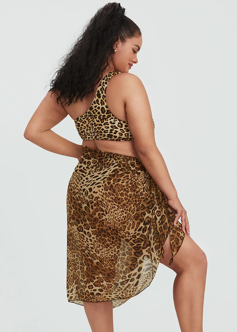 LEOPARD BEACH SARONG SKIRT