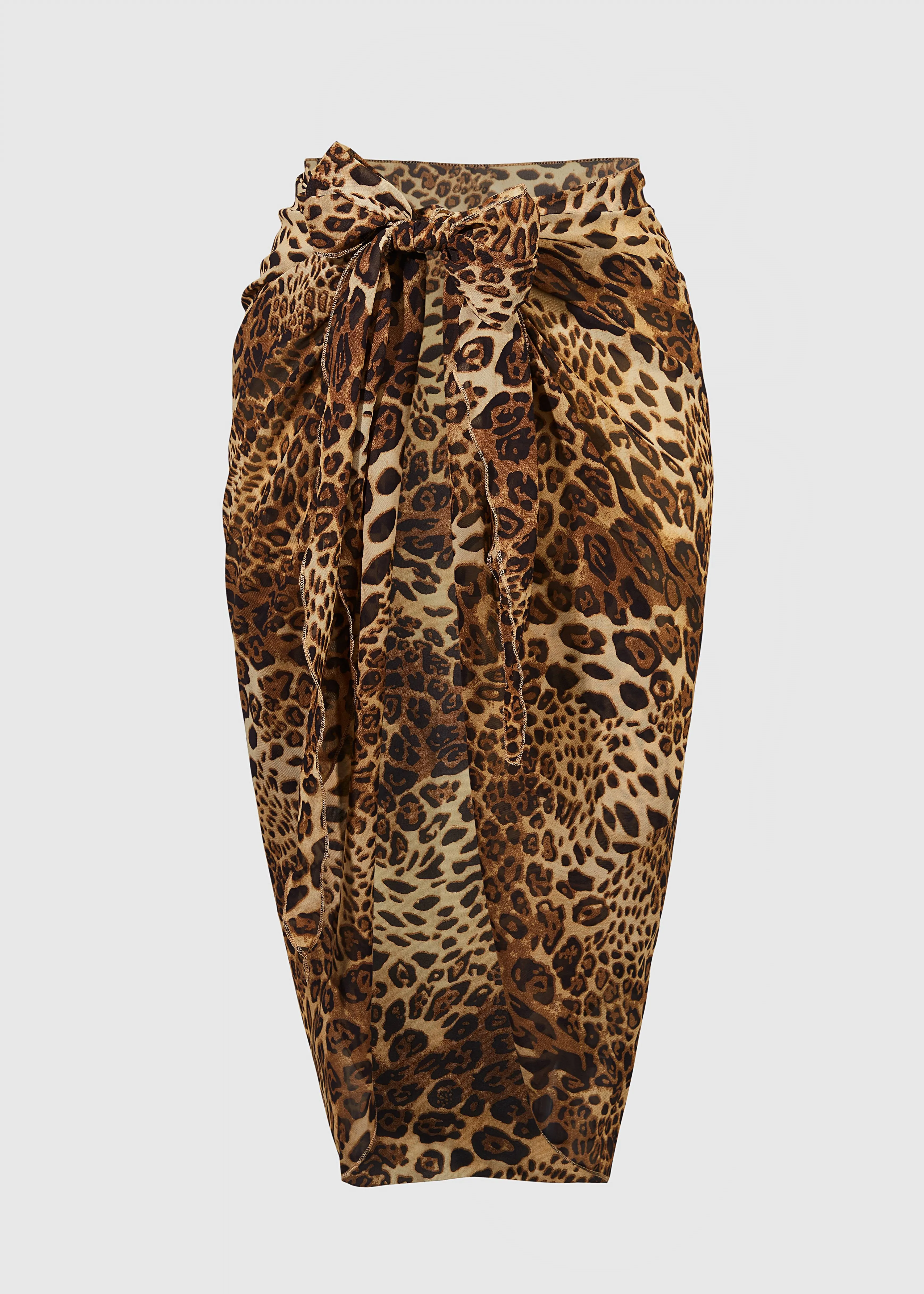 LEOPARD BEACH SARONG SKIRT
