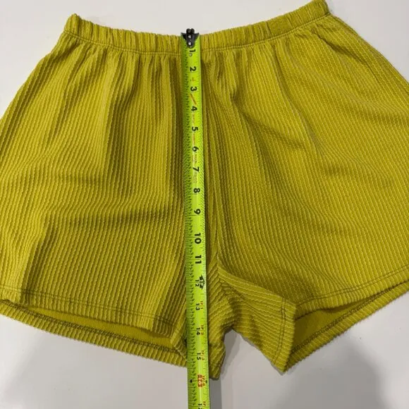 Lime/Yellow Ribbed Short SET NEW, Size M