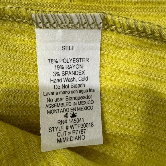 Lime/Yellow Ribbed Short SET NEW, Size M
