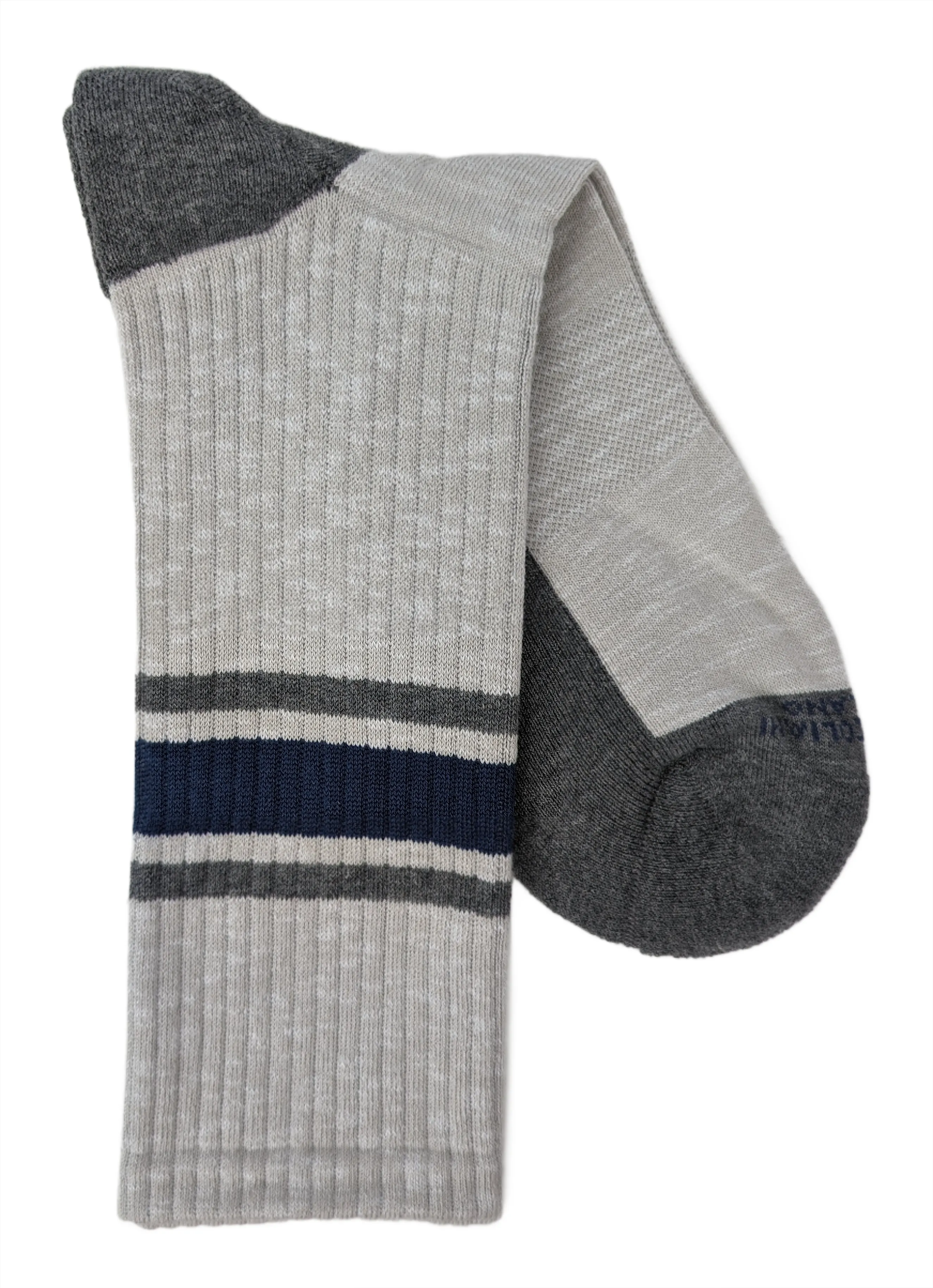 Marcoliani 4673 Soft Pima Cotton College Stripe Sneaker Socks