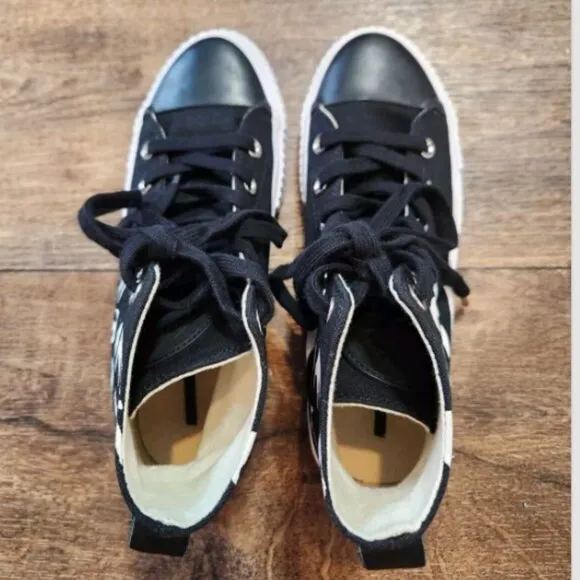 MCQ By Alexander McQueen Swallow Vulc High Top Sneakers Shoes