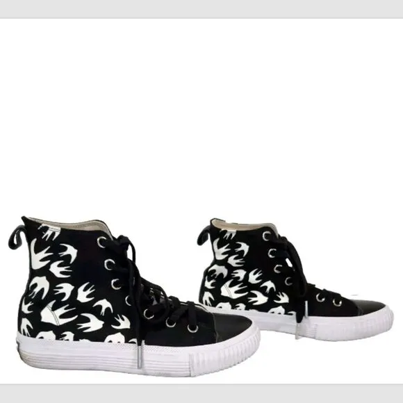 MCQ By Alexander McQueen Swallow Vulc High Top Sneakers Shoes